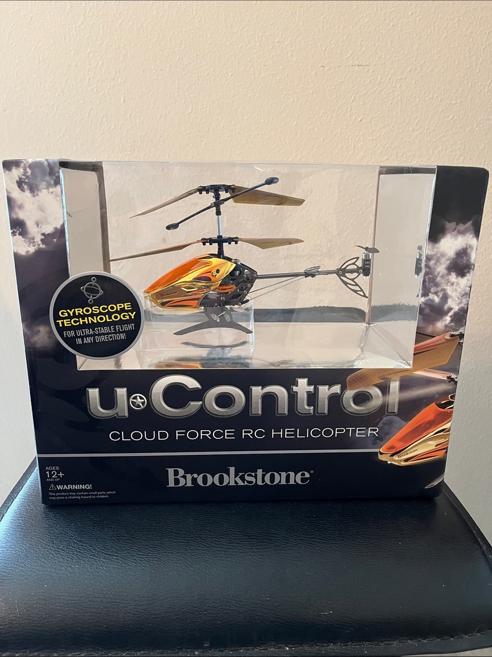 Brookstone Orange & Gold uControl Cloud Force RC Helicopter